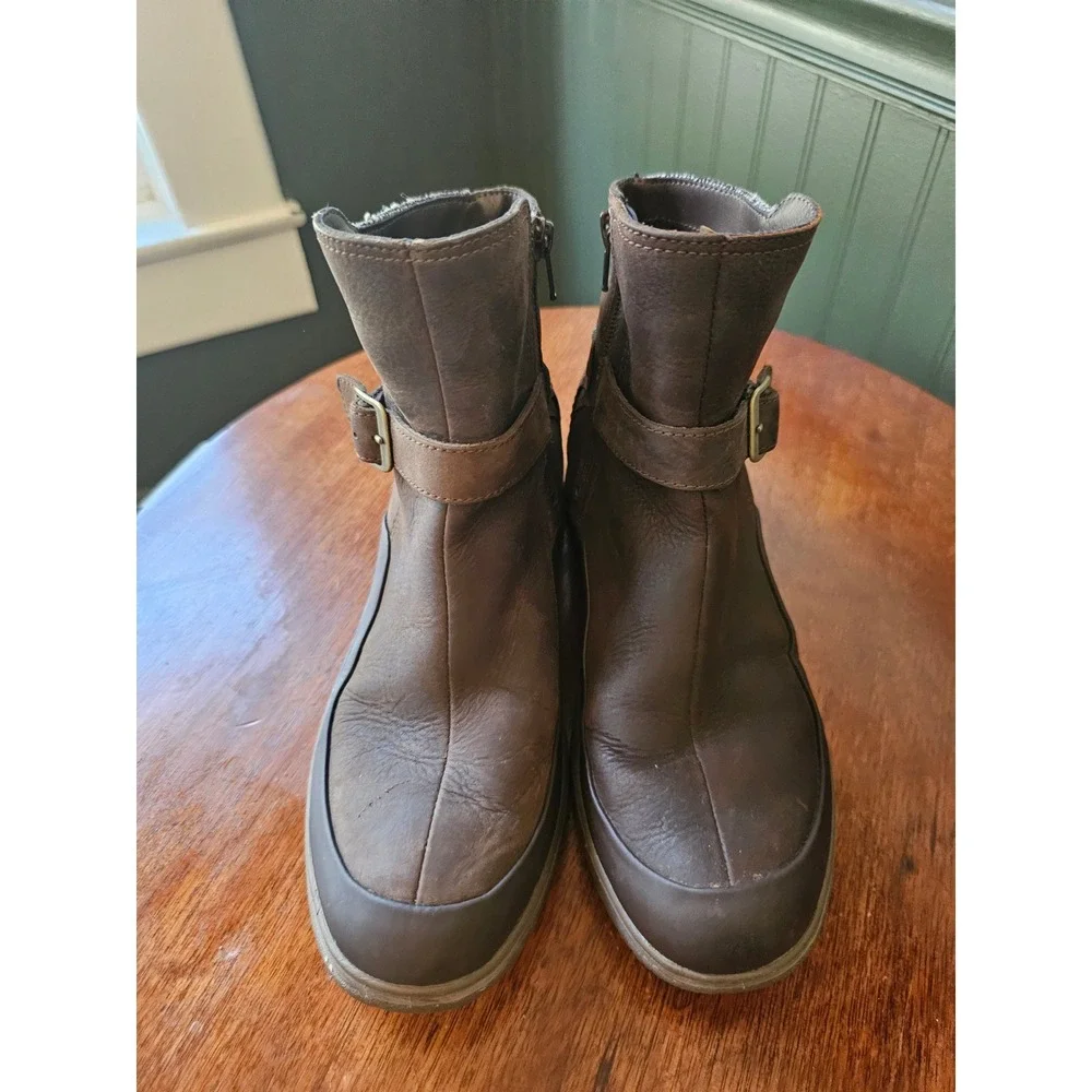 Merrell Eventyr Strap Waterproof Leather Ankle Boots Brown Womens 9 J01888‎